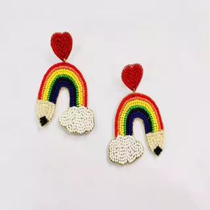 Pendientes hechos a mano con cuentas para mujeres y niñas Últimos diseños de semillas con cuentas para mujeres por MD artesanías - Product Image 2