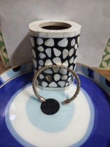 Antique Premium Quality Lightweight <b>Magnetic</b> Copper <b>Bracelet</b> Traditional Modern Sculpture Indian Handicraft Chain Pattern - Product Image 4