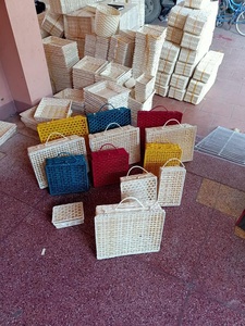 Vietnam bambou osier Design rustique boîtes-cadeaux de taille personnalisée paniers de rangement pour la décoration de festival gâteau de lune-KingCraftViet KBB07 - Product Image 6