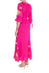 Robe longue d'ukraine brodée à manches longues et col rond pour femmes, nouvel arrivage - Product Image 4