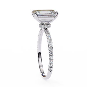 Bague de fiançailles moderne, élégante et scintillante, avec pavé de diamants, style de luxe intemporel pour les mariées. - Product Image 2