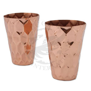 Copper Glasses <b>Tumblers</b> Set of 2 Premium Quality Handmade Copper Glasses Shiny Finished Hot Selling Copper Drink Ware Mugs - Product Image 3