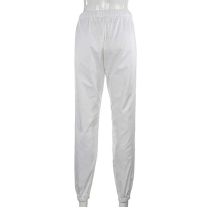 Pantalons de survêtement en nylon unisexe à rayures réfléchissantes, style ample, coupe-vent, pantalon de survêtement, jambe large, cordon de serrage assorti - Product Image 6