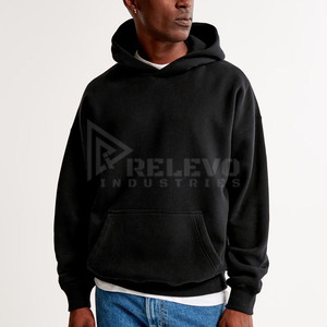 เสื้อมีฮู้ดแบบสวมหัวของผู้ชายผ้าฝ้ายเนื้อนุ่มหนาพิเศษระบายอากาศได้ดีผ้าฝ้าย400 GSM - Product Image 3