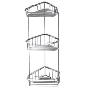 Portasapone da doccia angolare a 3 livelli Koricini, da parete, in acciaio inossidabile, organizer per bagno - Product Image 2