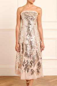 Fabricant personnalisé été dames A-ligne robe de soirée hors épaule Sexy élégant crêpe pour bal fête solide avant naturel - Product Image 6