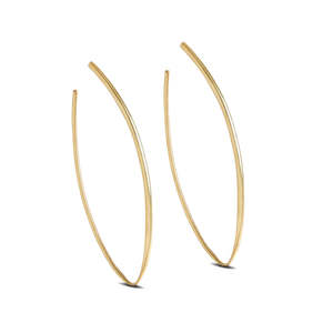 Compre Pendientes de Plata de Ley 925 de Primera Calidad para Mujeres y Niñas - Pendientes Colgantes de Aro Chapados en Oro de 18K - Product Image 1