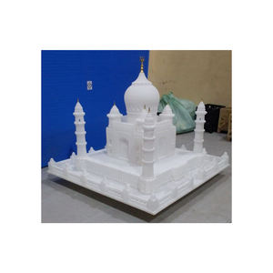 หินหินอ่อนสีขาวตกแต่งบ้านสวยสุดเจ๋งทำมือแบบจำลองทัชมาฮาลขนาดเล็กสำหรับงานแต่งงานและของขวัญธุรกิจ - Product Image 1