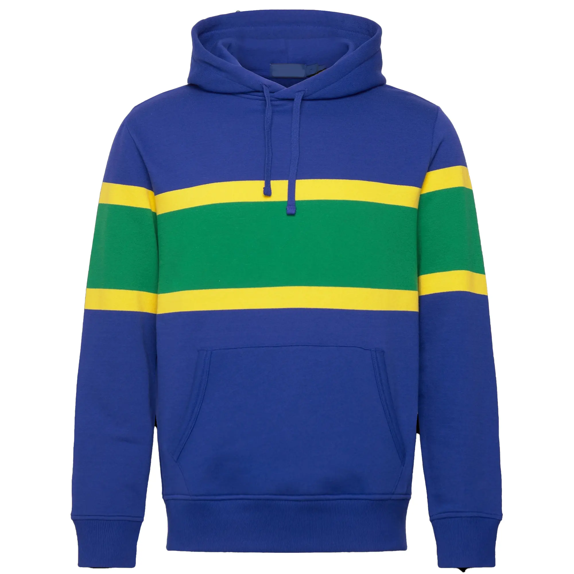 OEM Custom Made Manufacturer From Bangladesh 100% Cotton Striped Men's Pullover Hoodies & Sweatshirts With High Quality Fabric