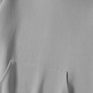 Sweat à capuche gris uni pour hommes, streetwear surdimensionné, sweat-shirt en coton épais, à épaules tombantes, à logo personnalisé - Product Image 2