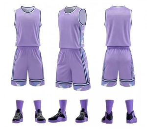 Baloncesto de doble cara usable hombres niños baloncesto Jerseys uniformes de dos pisos de secado rápido deporte niños baloncesto Jersey - Product Image 1