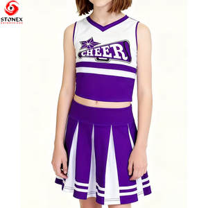 Uniformes de Animadora Únicos de Alta Calidad, Tallas Grandes, Precio de Fábrica, Impresión Digital, Colores y Tallas Personalizadas, 100% - Product Image 4