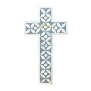 Boîte cadeau religieuse en nacre artisanale avec croix chrétienne pour baptême et rentrée scolaire, couleur personnalisée, décoration de luxe pour la maison - Product Image 3