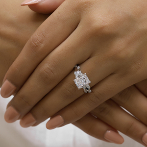 VINSON 2,5 quilates corte radiante Moissanite ramita anillo de compromiso, ramas de estilo árbol alrededor de su dedo anillo de la naturaleza - Product Image 3