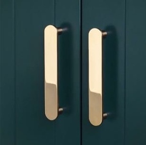Antique Style Brass Cabinet Door Pulls, Heavy Solid Metal Handles for Classic Interior Furniture and <b>Wooden</b> Cupboards - Product Image 2