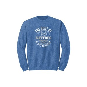 Sweat-shirt en mélange de coton avec des thèmes de bouddha imprimés Style décontracté 12 options de couleur 260-280 Placement de conception personnalisable GSM lourd - Product Image 4
