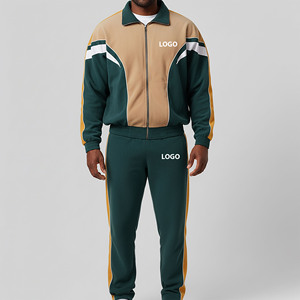 Hot Selling Custom Men's Winter Nylon Tracksuits Printed Windproof Breathable Quick Dry Set Zip 100% Polyester Sweat Suit - Product Image 4