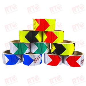 Honeycomb PVC Material Reflexivo Adesivo Temporário Aviso de Segurança Refletir Adesivo 5cm x 25m Amarelo Fita Reflectiva para Caminhão - Product Image 3