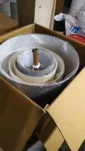 Hecho a mano nuevo diseño 35 cm Globo de Cristal lámpara sombra anillo y Marco alambre soplado a mano E 27 - Product Image 5