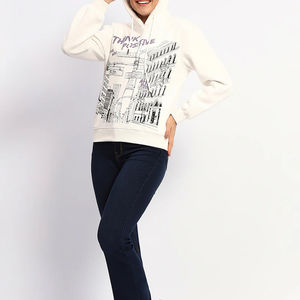 เสื้อฮู้ดถักไหมพรมสำหรับผู้หญิง ฤดูหนาว ผ้าฝ้าย 100% โลโก้ด้านหน้า ปรับแต่งสีและขนาดได้ ระบายอากาศ แห้งเร็ว ผลิตในปากีสถาน แบบคอต่ำ MOQ ต่ำ - Product Image 1