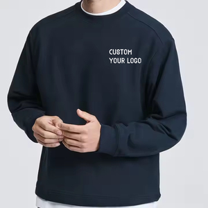 2025 Otoño Invierno hombres Casual 100% algodón sudadera fábrica personalizada cuello redondo estilo pareja diseño - Product Image 1