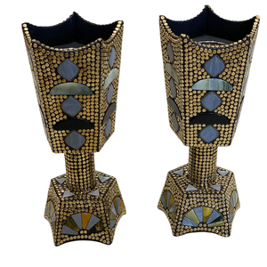 Brûleur d'encens en bois et métal de qualité supérieure, design fabuleux, diffuseur de parfum islamique, brûleur de bakhoor, prix de gros pour l'encens - Product Image 4