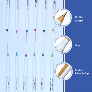전문 제조 업체 사용자 정의 로고 미세 라이너 섬유 팁 펜 미세 라이너 펜촉 0.3mm 팁 스케치 그리기 마커 펜