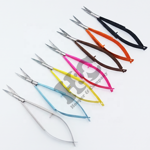 Nouvelles ciseaux à sourcils incurvés en acier inoxydable pour gaucher, à ressort, pour manucure et broderie, Offre exceptionnelle, Micro, Meilleure vente - Product Image 6