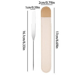 Espátula de maquillaje de calidad superior, espátula de cemento con acabado pulido de un solo extremo de acero inoxidable, espátula para mezclar artistas - Product Image 5