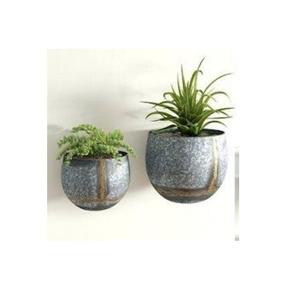 Wall Decorative Hanging Iron Metal Planter Wholesale Exporter New Design Handmade Wall Metal Planter Manufacturer - Product Image 3
