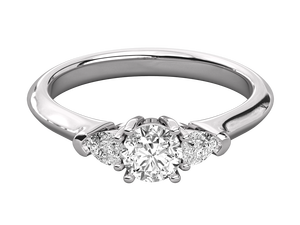 แหวนเพชรแท้จากซัพพลายเออร์ปี 2025 ดีไซน์เครื่องประดับชุบทอง 14K เพชรเพาะเลี้ยงทรงลูกแพร์ ได้รับการรับรองจาก IGI แหวนสั่งทำสำหรับผู้หญิง - Product Image 5