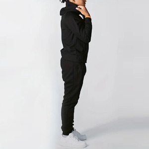 Ensemble de survêtement d'entraînement mi-lourd pour homme avec veste zippée et pantalon, 2 pièces, pour la salle de sport, le fitness, les vêtements de sport - Product Image 4