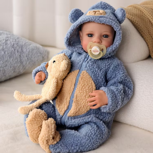 Poupée <span class=keywords><strong>Reborn</strong></span> Bébé Souriant Aiden de 20 Pouces, Réaliste, Garçon, Corps en Tissu Doux, Expédition en 3-7 Jours - Product Image 1