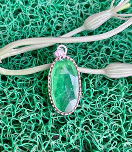 Diseño único peridoto 925 colgante de plata esterlina colgante de plata para las mujeres forma ovalada joyería de peridoto de plata - Product Image 5