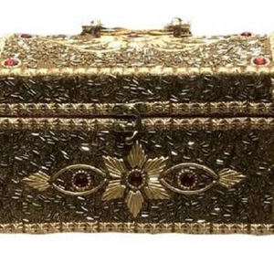 Caja de almacenamiento de joyería hecha a mano, 4 estantes de diseño único de alta calidad, a bajo precio con descuento - Product Image 1