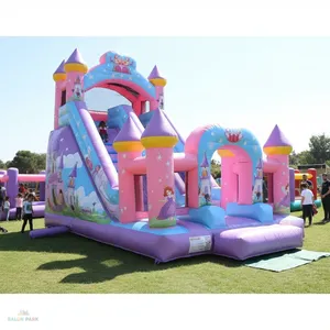 Tobogán Inflable Grande para Exteriores con Temática de Princesas para Niños - Product Image 2