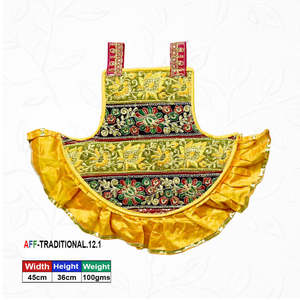 Artificial Cotton Traditional Embroidered Fan Wall Art High Quality Wall Stickers for Festival and Home Decoration - Product Image 1