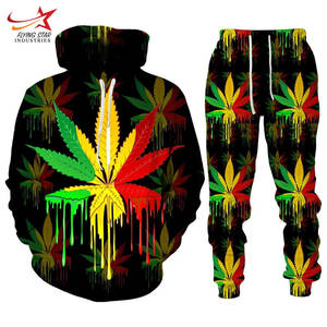 Chándal de gimnasio de moda nuevo al por mayor para hombre conjunto de pantalón con capucha polar estampado personalizado diseño informal para la temporada de invierno - Product Image 2