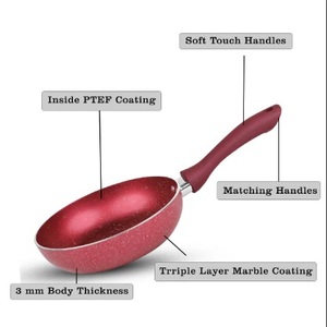 กระทะทอดแบบไม่ติดกระทะ30ซม. ชุดเชฟ granito พร้อมเคลือบหินอ่อน3ชั้นกระทะอะลูมิเนียมสีน้ำตาลแดงแบบทันสมัยเครื่องมือทำอาหารดีไซน์ใหม่ - Product Image 5
