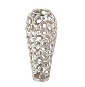 Vase à fleurs en métal sculpté servant de pièce d'art décorative mettant en valeur des arrangements floraux dans les espaces intérieurs contemporains - Product Image 5