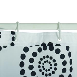 Cortina de Baño de Poliéster 180x200cm con Puntos Grises - Product Image 3