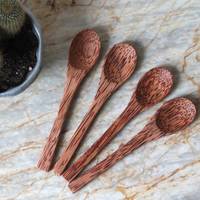 Cuillère de service en bois durable, ensemble de couverts en bambou, couteau, fourchette, petite cuillère, emballage personnalisé, vaisselle réutilisable, mariages