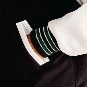 Chaqueta Letterman Premium Streetwear Poliéster Manga larga Varsity chaqueta de invierno Ropa deportiva Fábrica Chaqueta de béisbol barata para hombres - Product Image 5