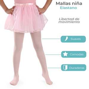 Collants de ballet pour filles, vêtements de danse pour enfants, en tissu mousseline, nylon et coton, pour les spectacles de gymnastique - Product Image 1