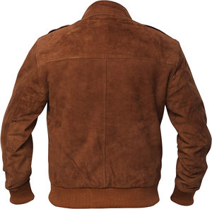 Fashionable Premium Quality <b>Men's</b> <b>Suede</b> Canvas <b>Jacket</b> with Stand Collar Eco-Friendly & Windproof Winter Collection - Product Image 5