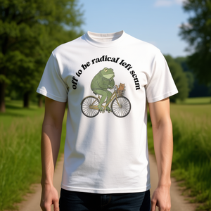 T-shirt Radical Left Scum: Abbigliamento Promozionale con Stampa 'Frog off to Be' - Product Image 3