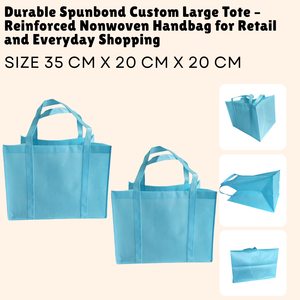 Sac à main non tissé renforcé fourre-tout Spunbond durable et personnalisé pour la vente au détail et les achats quotidiens - Product Image 1