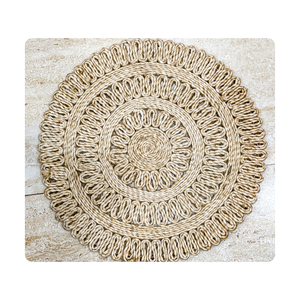 Napperons classiques en jute tressé de couleur naturelle faits à la main impression personnalisée vaisselle écologique durable table à manger maison - Product Image 5