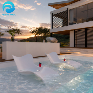 Chaises longues de <span class=keywords><strong>piscine</strong></span> en fibre de verre pour extérieur, à prix abordable, pour bain de soleil dans l'eau, avec étagère de <span class=keywords><strong>piscine</strong></span> intégrée, ensemble de chaises longues et de transats - Product Image 4
