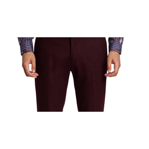 Pantaloni da Uomo Slim Fit Paisley & Grey Rossi X-Large Casual in Cotone con Pieghe Frontali e Logo in Vita Taglia Grande Vestibilità Comoda - Product Image 5